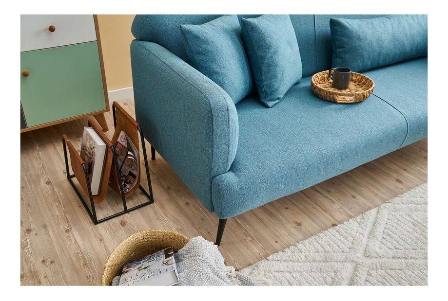 Pohovka třísedačka Revosatta (tyrkysová + černá)