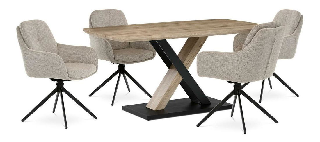 Jídelní stůl Hernandez (dub sanremo) (pro 6 osob)