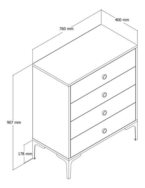 Komoda Logan (Ořech + Antracit)