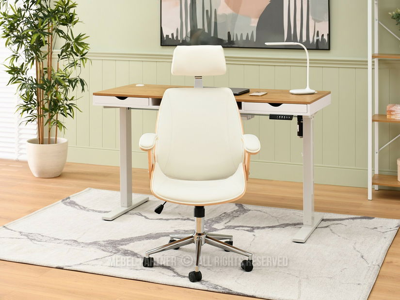 Křeslo Franc (krémová + chromová)