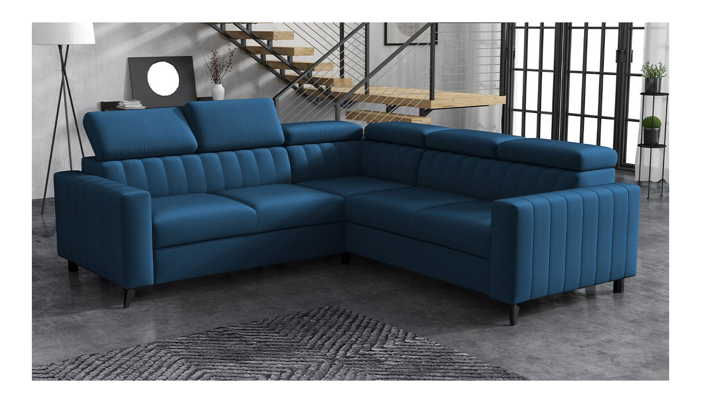 Rohová sedačka Laviosuna 2R2 (modrá) (s úl. prostorem)