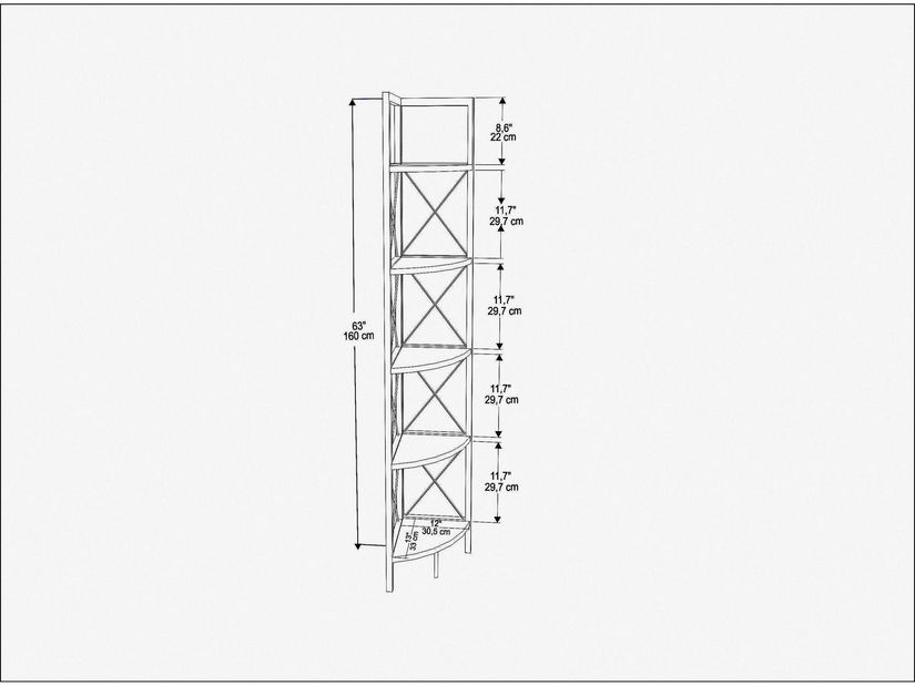 Regál Renny (černá)
