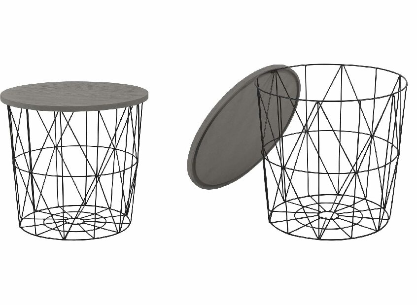Konferenční stolek Mariffa (černá + šedá)