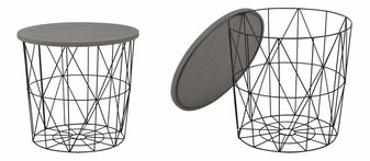 Konferenční stolek Lata (černá + šedá)