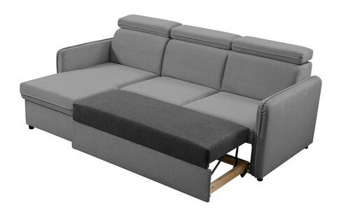 Rohová sedačka Nevoros Mini (šedá) (s úl. prostorem)