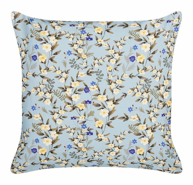 Sada 2 ozdobných polštářů 45 x 45 cm Vally (modrá)