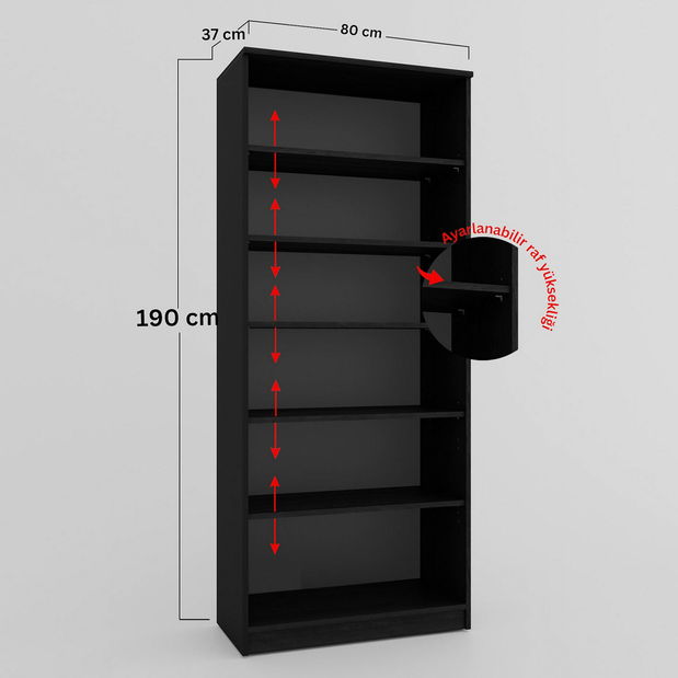 Vitrína Luckiny V (černá)