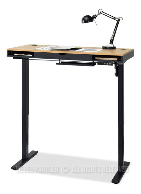 PC stolek Osto 120 (dub černý + černá)