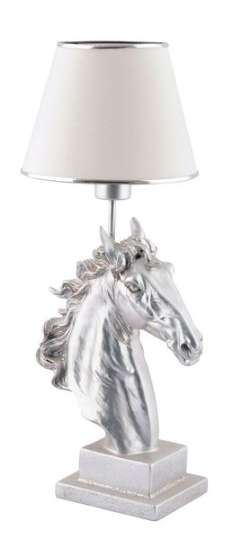 Stolní lampa Horsalosso 1 (bílá + stříbrná)