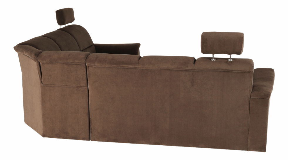 Rohová sedací souprava Stan (hnědá) (P)