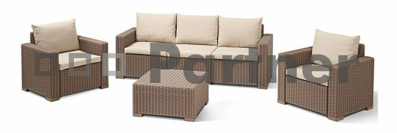 Zahradní nábytek California cappuccino (um. ratan) *polštáře ZDARMA