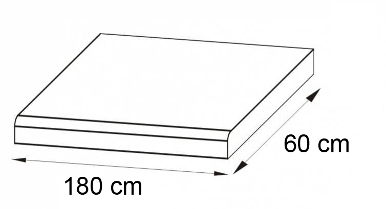 Pracovní deska 180 x 60 cm Line *výprodej