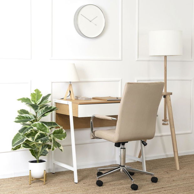 Psací stolek Malaguena (dub + bílá)