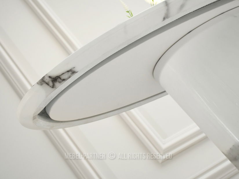 Konzolový stolek Belka Kons (bílý mramor)