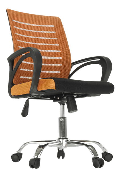 Kancelářská židle Linima (oranžová + černá)