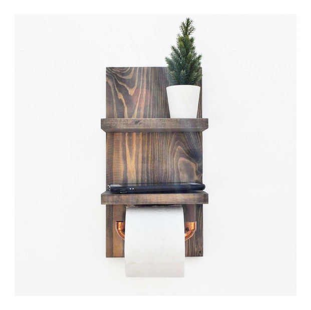 Nástěnný držák na toaletní papír Mapeno 4 (ořech)