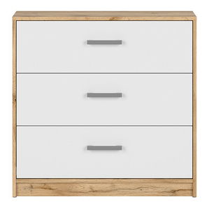 Komoda BRW Matos KOM3S (dub wotan + bílá)