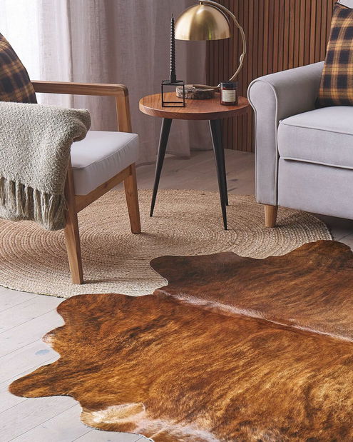 Koberec z hovězí kůže 2-3 m² Nasku (světlohnědá)