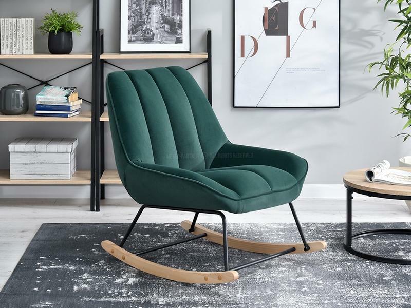 Křeslo Bertie (zelená + buk černý)