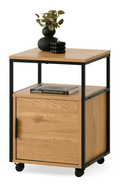 Skříňka Adlo (černý dub + černá)