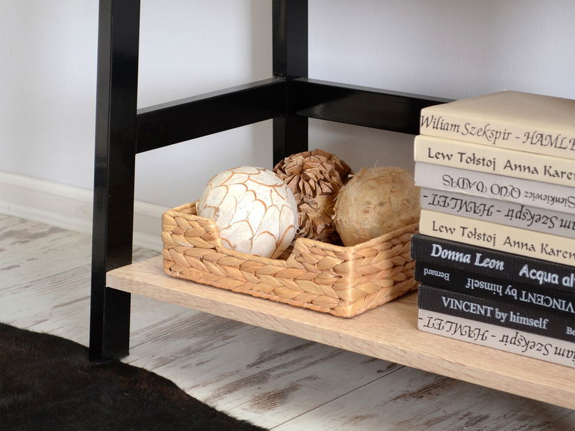 Regál Topaz (dub + černá)