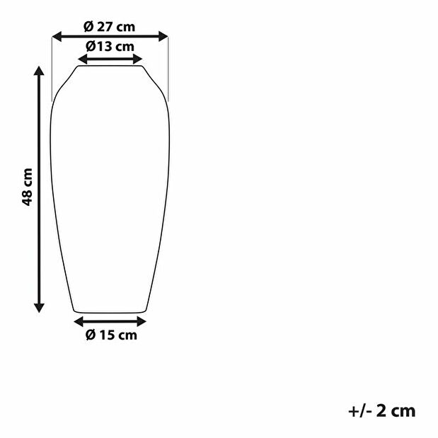 Váza LAVAL 48 cm (šedá)