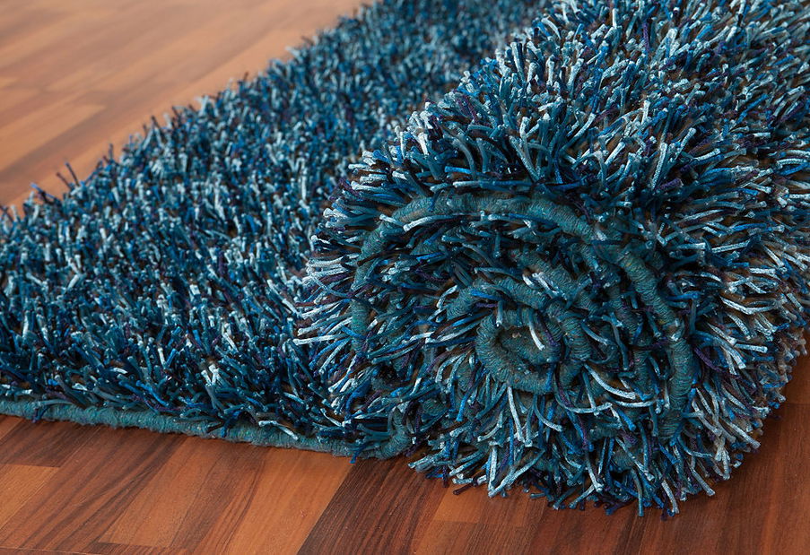 Ručně tkaný koberec Flamenco 300 Azure