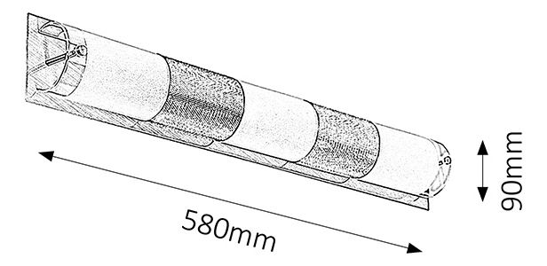 Podhledové svítidlo Periodic 5809 (chromová + průhledná + opálové sklo)