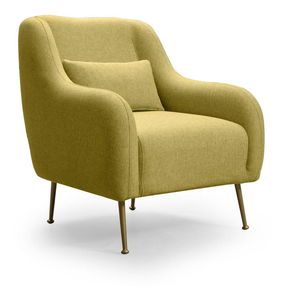 Křeslo Samantha (žlutá + zlatá)