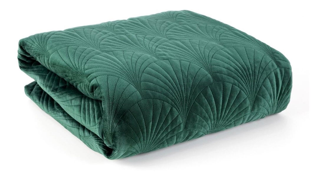 Přehoz na postel 210x170 cm RIA (tmavě zelená)