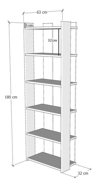 Regál Samiki (Bílá + Ořech)