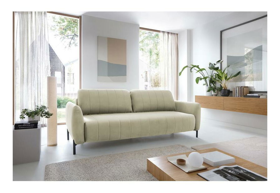 Pohovka trojsedačka Newbie (krémová + černá)