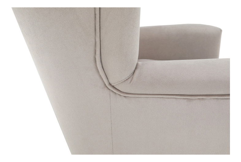 Křeslo ušák Royse Paros 02 (krémová + černá)