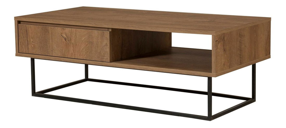 Souprava nábytku do obývacího pokoje Laxi 24 (ořech + černá)