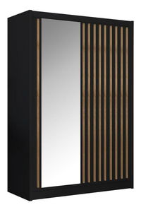 Šatní skříň LADLER (černá + dub CRAST)