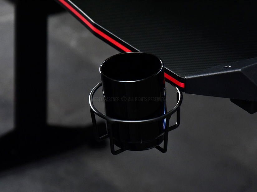 PC stolek Matts Led (černá)