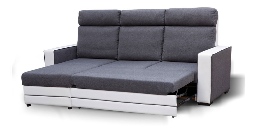 Rohová sedací souprava Malva (šedá + černá) (L)