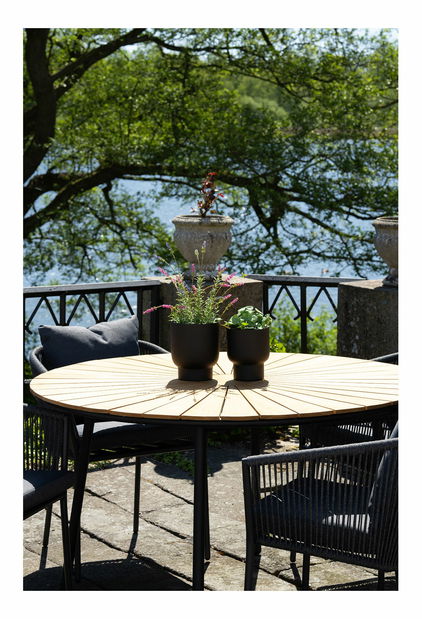 Zahradní stůl Canvoria 5 (přírodní + černá)