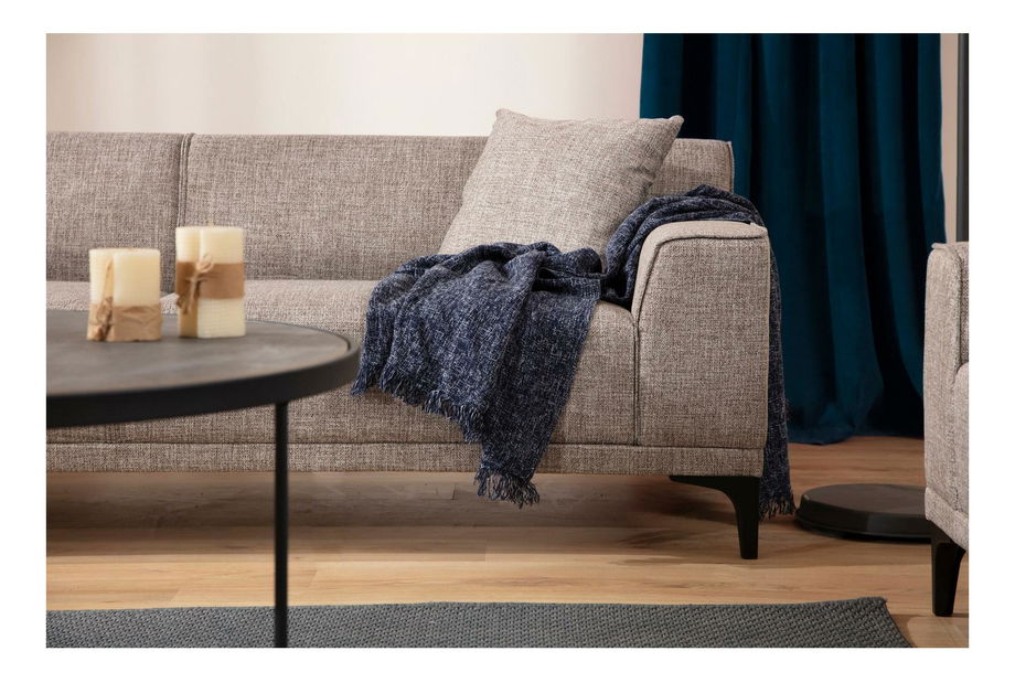 Pohovka trojsedačka Petrafonzo (béžová + černá)