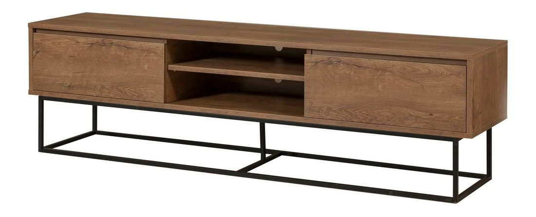 Souprava nábytku do obývacího pokoje Laxi 12 (ořech + černá)