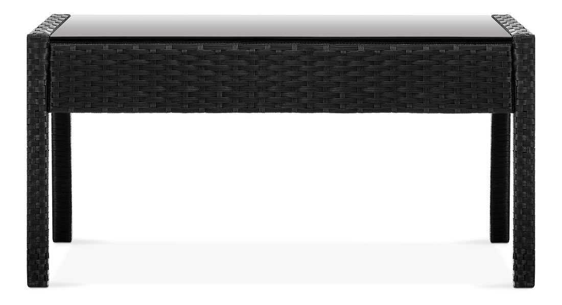 Sada zahradního nábytku 2+1+1 Devon (černá + béžová)