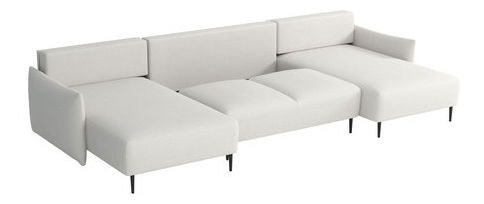 Rohová sedačka U Welenora U (šedá) (s úl. prostorem)