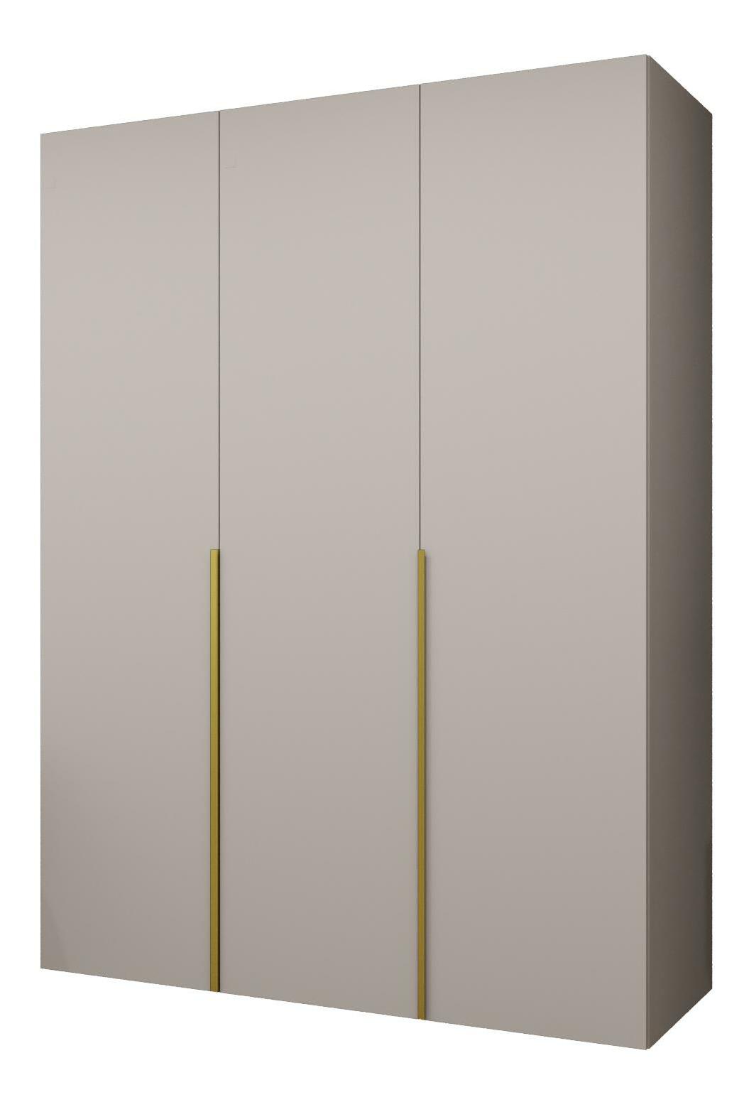 Šatní skříň 150 cm Alice 1 (kašmír + zlatá)