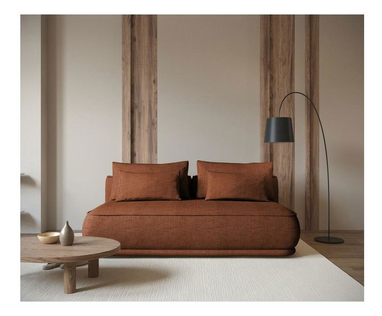 Pohovka trojsedačka Lesanna (měděná + černá)