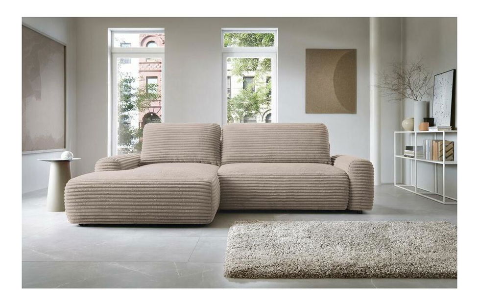 Rohová sedací souprava Afelia (L) (béžová)