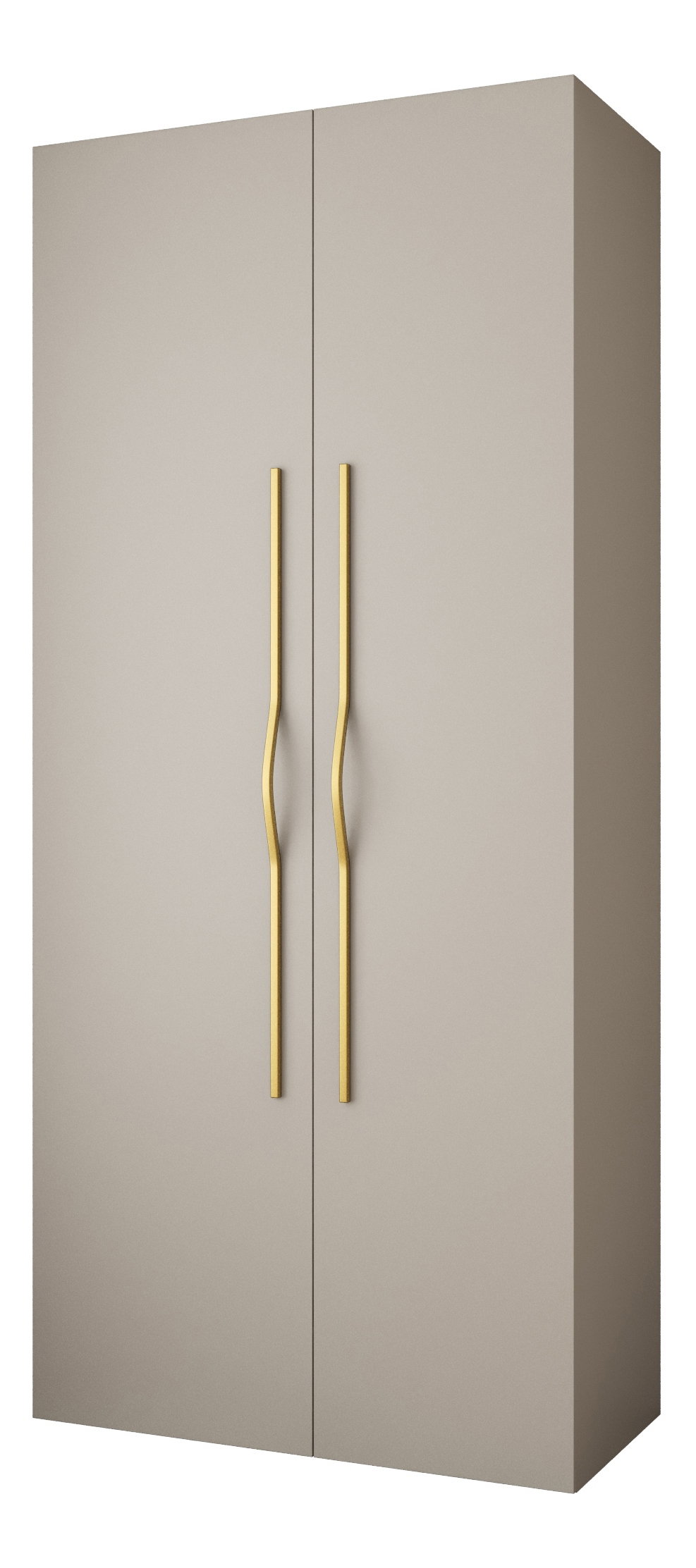 Šatní skříň 110 cm Carmela 50-2 (kašmír + zlatá)