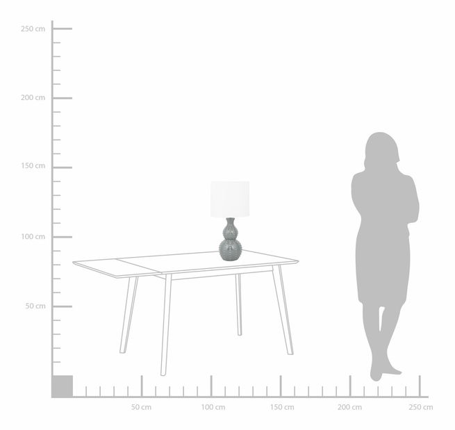 Stolní lampa Tremiti (šedá)