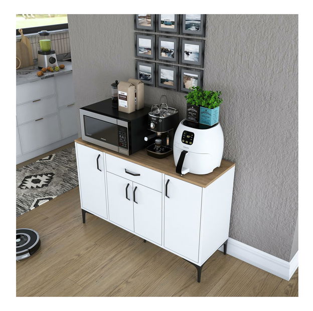 Komoda Jenaretta 136A (bílá + ořech)