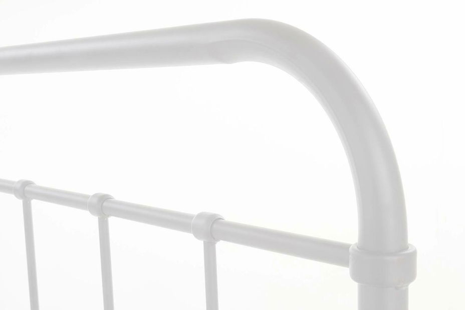 Kovová postel 120 cm Pavot (bílá) (s roštem)