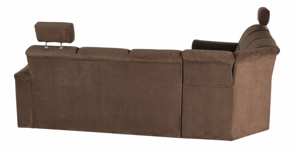 Rohová sedací souprava Stan (hnědá) (L)